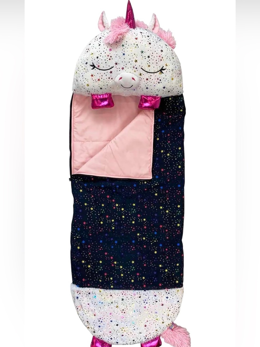 Happy Nappers Unicorn Starry Sleep Sack with Pink Lining